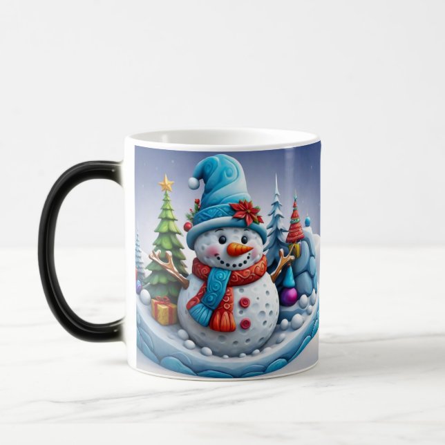 Taza Mágica Schneemann in Winterlandschaft -  (Izquierda)