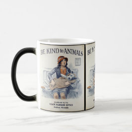 Taza Mágica Sé amable con los animales - Póster vintage