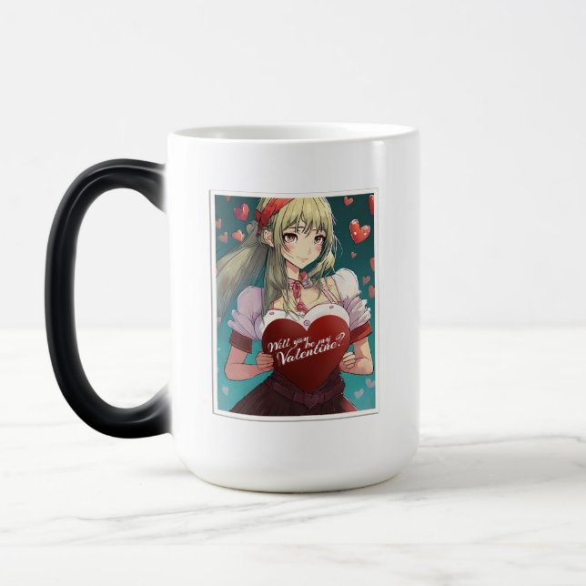 Taza Mágica Sé mi San Valentín al estilo manga 33893 (Izquierda)