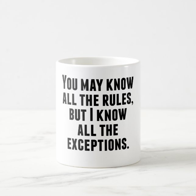 Taza Mágica Sé todas las excepciones (Centro)