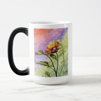 Taza Mágica Secretos de girasol al atardecer