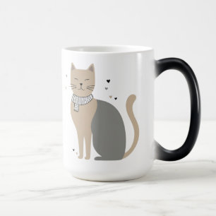 Taza Mágica Sencillo gato lindo gatito animal miau mascota Val