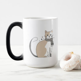 Taza Mágica Sencillo gato lindo gatito animal miau mascota Val