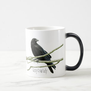 Taza Mágica Señora loca Mug del cuervo