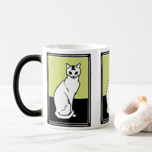 Taza Mágica Sentando al gato Julie de Graag Art Nouveau