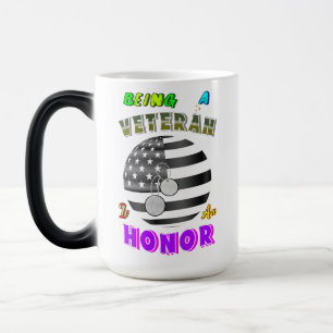 Taza Mágica Ser un veterano es un honor