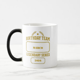 Taza Mágica Serie Legendaria Personalizada de Oro Cumpleaños