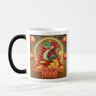 Taza Mágica Serpiente de madera china de Año Nuevo