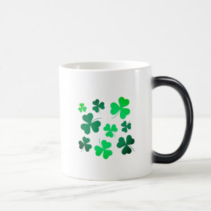 Taza Mágica Shamrock Clover Leaf Irlanda Irlanda Moderno Elega