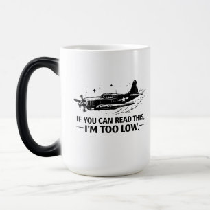Taza Mágica Si Puedes Leer Esto Estoy Demasiado Bajo Camiseta 