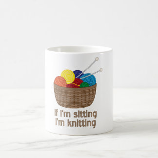 Taza Mágica Si soy sentándose yo estoy haciendo punto