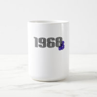 Signo de paz de poder floral de 1968 morado hippie
