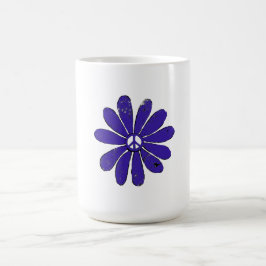 Taza Mágica Signo de paz HIppie Flor morado mal aspecto