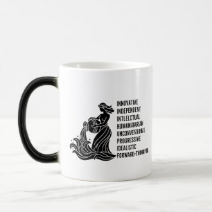 Taza Mágica "Signo zodiacal Acuario personalizado, nombre, ras