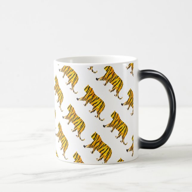 Taza Mágica Silhouette Tiger Black and Naranja (Derecha)