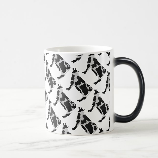 Taza Mágica Silueta blanca y negra de vaca (Derecha)