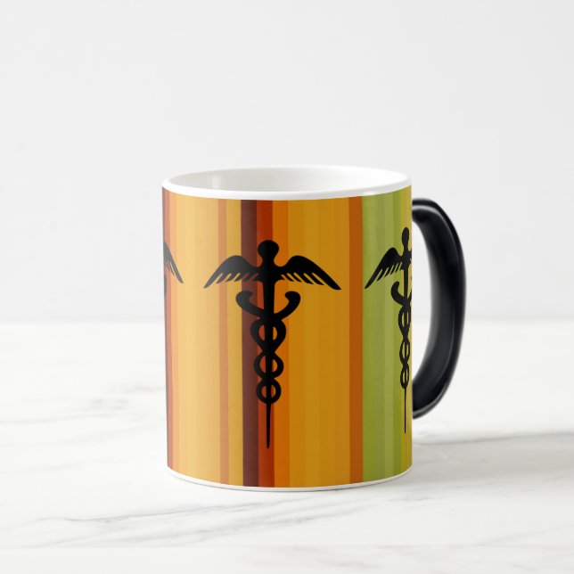 Taza Mágica Símbolo de Caduceus: mitología y medicina griegas (Anverso derecho)