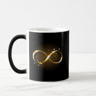 Taza Mágica Símbolo de infinito dorado