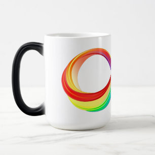 Taza Mágica Símbolo infinito arcoiris en capas