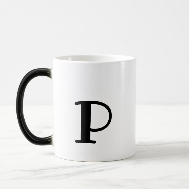 Taza Mágica simple mínimo añadir el texto monograma foto cof (Izquierda)