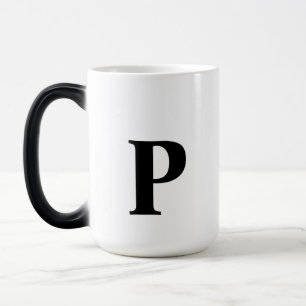 Taza Mágica simple mínimo añadir el texto monograma foto cof