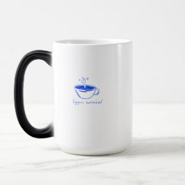 Taza Mágica Sippin Survival" Minimalist Coffee Graphic Tee 