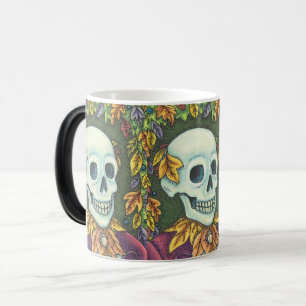TAZA MÁGICA SKELETON AUTUMN GENTLEMAN, HALLOWEING MORPHING MUG