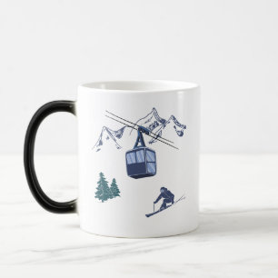Taza Mágica Ski Scene Winter Sports