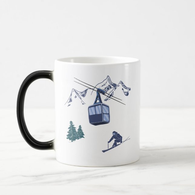Taza Mágica Ski Scene Winter Sports (Izquierda)