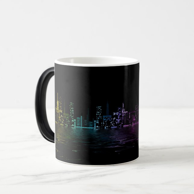 Taza Mágica Skyline nocturna (Anverso izquierdo)