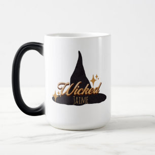 Taza Mágica Sombrero Retro de Bruja Malvada Nombre Malvado    