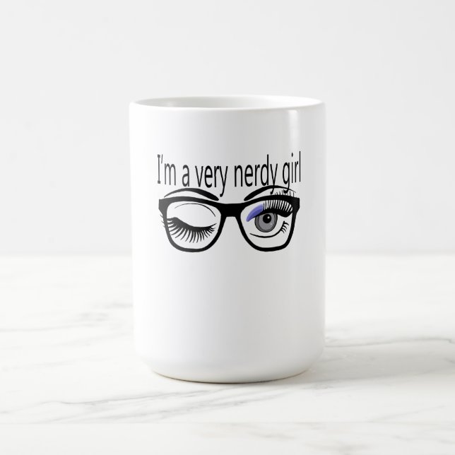 Taza Mágica Soy un Chica muy Nerdy con Sombra de Ojos Periwink (Centro)