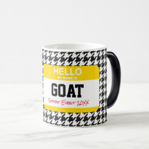 Taza Mágica Sports Hello Mi Nombre Es GOAT Houndstoth Year Fun
