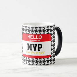 Taza Mágica Sports Hello Mi Nombre Es MVP Houndstoth Team Year