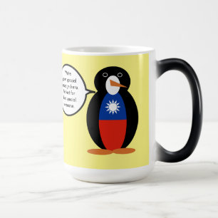 Taza Mágica Sra. Pingüino personal parlante taiwanesa o china