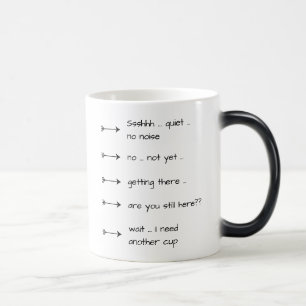 Taza Mágica Ssshhh Quiet No Noise Fun Coffee Cup Magic Mug