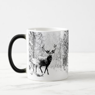 Taza Mágica Stag Deer Winter Forest Wildlife Animal Nature Art