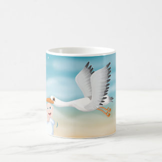 Taza Mágica Stalk llevando al bebé recién nacido