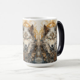 Taza Mágica Steampunk Wolf Solarpunk