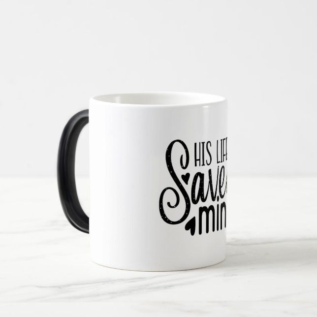 Taza Mágica Su vida salvó la mía Morphing Mug (Anverso izquierdo)