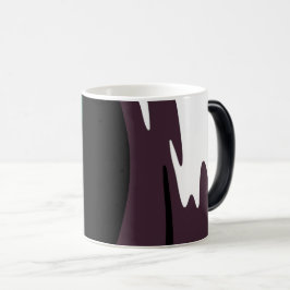 Taza Mágica Submersión: Resumen negro, blanco, morado y verde