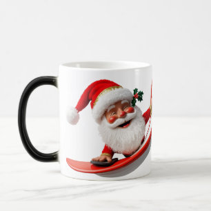 Taza Mágica Surfing Santa con Navidades Lights