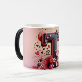 Taza Mágica T Valentine Alphabet 3D