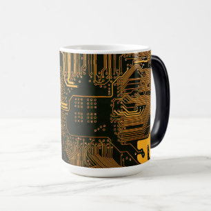 Taza Mágica Tarjeta de circuito electrónico del Naranja del PC
