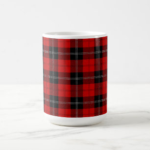 Taza Mágica Tartan Rojo y Negro Escocés