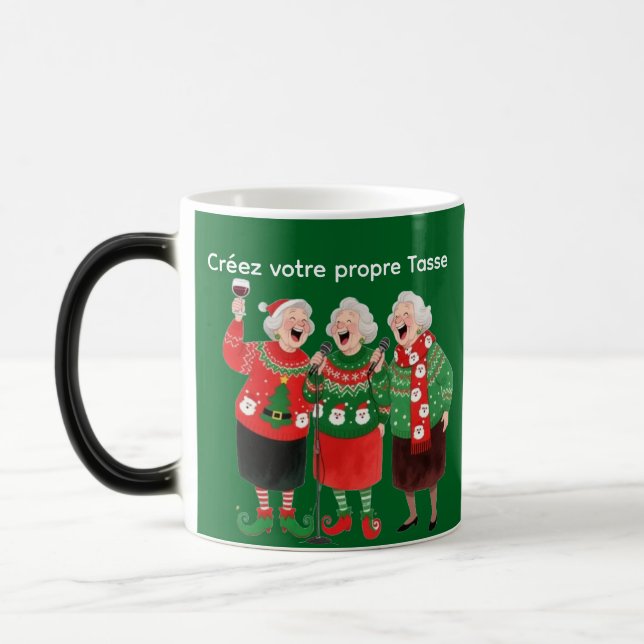 Taza Mágica Tasse de Noël Festive pour Femmes – Pulls de Noël, (Izquierda)