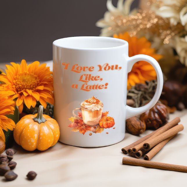 Taza Mágica "Te amo, como a un latte", dulce y de moda (Subido por el creador)