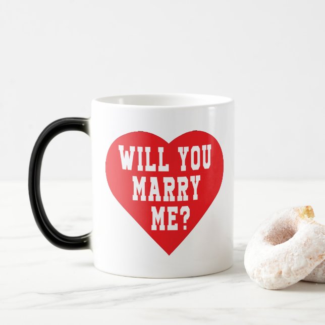 Taza Mágica ¿Te Casarás Conmigo? Mágica propuesta (Con donut)