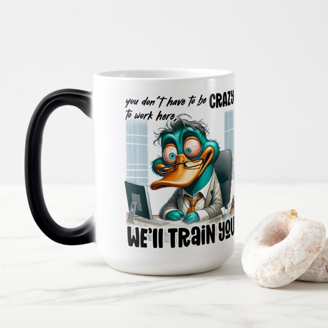 Taza Mágica Te entrenaremos (Con donut)