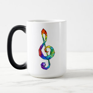 Taza Mágica Tecla musical arcoiris tremendo clef